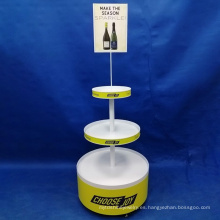 Pantalla de vinos de vinos de 3 niveles / exhibición de vino